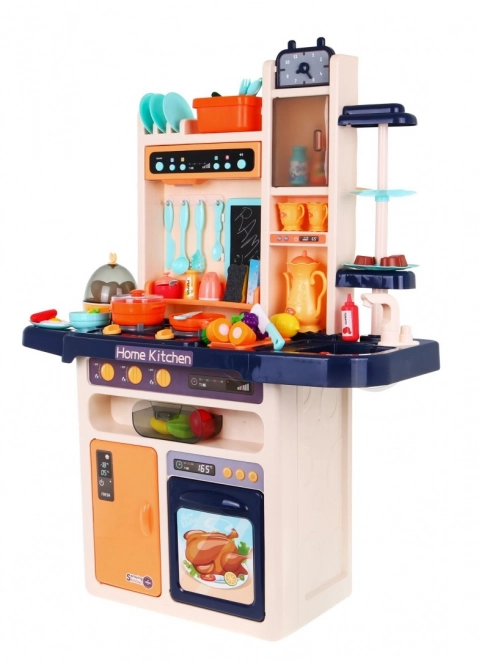 Stylish Blue Kids Kitchen Set with Interactive Features