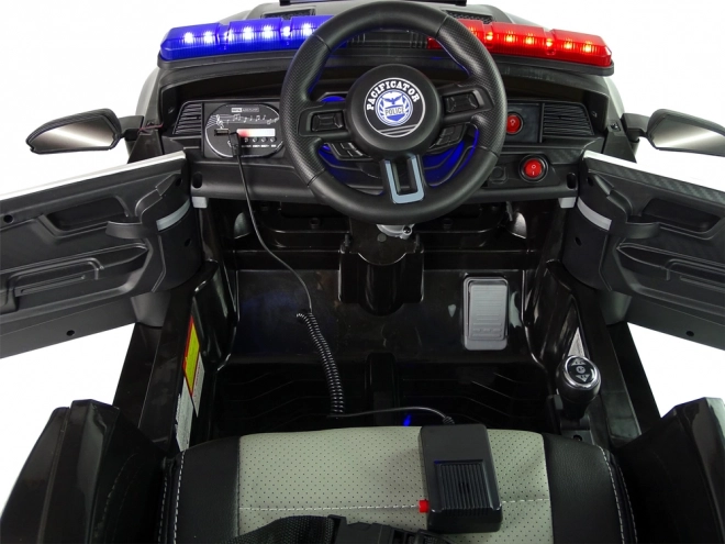 Akumulátorové auto policajné čierne