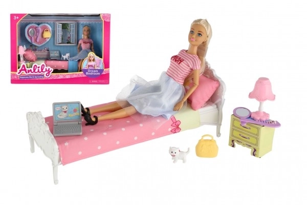 Anlily Doll with Bedroom Playset