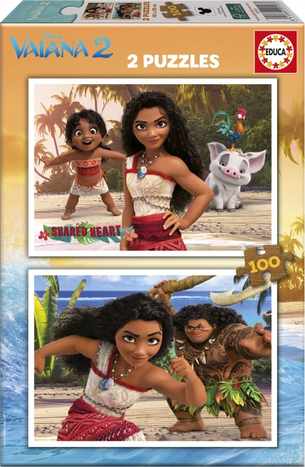 Vaiana 2 Puzzle Set - 2x100 Pieces