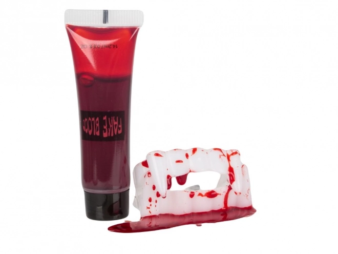 Vampire Fang Set with Fake Blood for Halloween