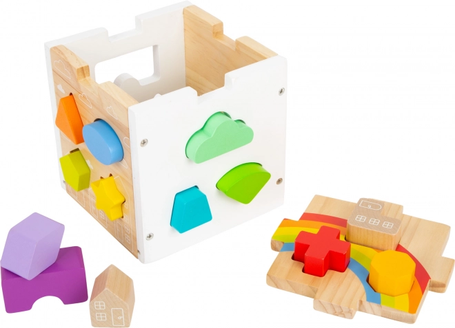 Small Foot Colorful Shape Sorting Cube