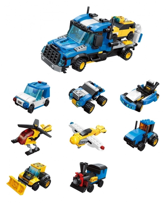 Qman City Tow Truck Set 8 in 1