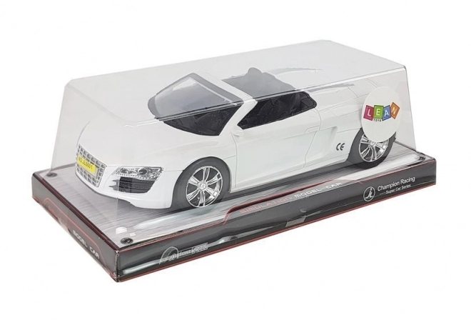 Convertible Toy Car with Friction Drive White 1:18