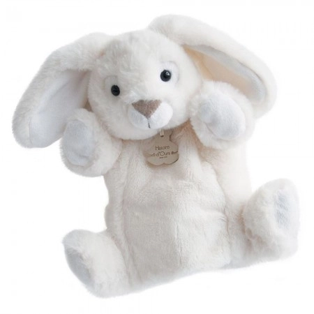 Histoire D'Ours Plush White Bunny Puppet