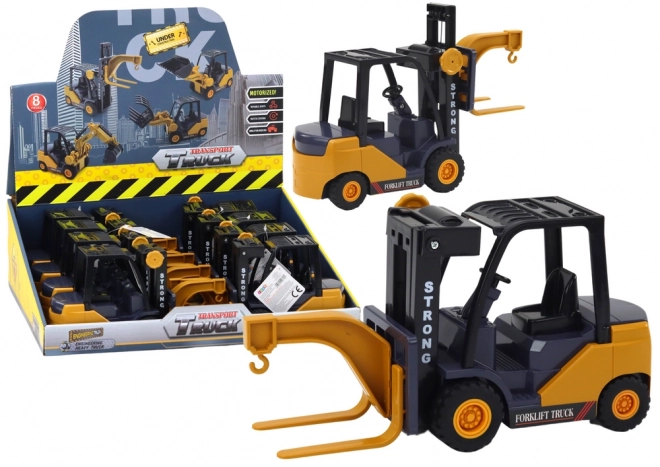 Forklift with Adjustable Hook and Friction Drive