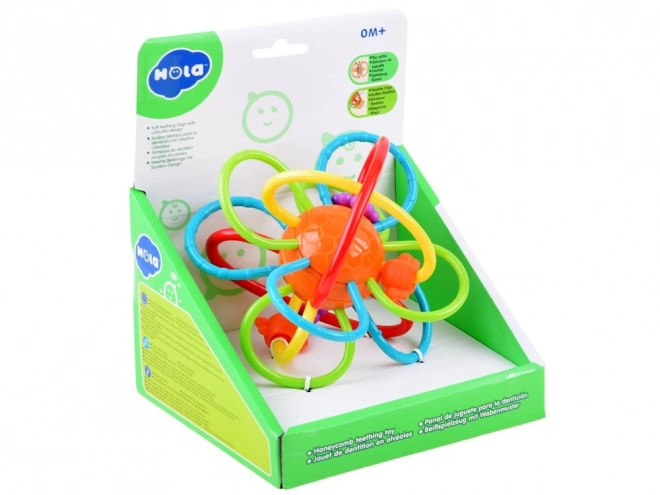 Colorful Baby Teething Rattle by Hola – B