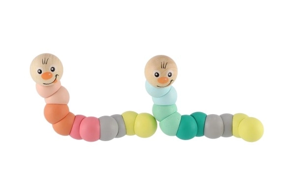 Colorful Wooden Worm Toy