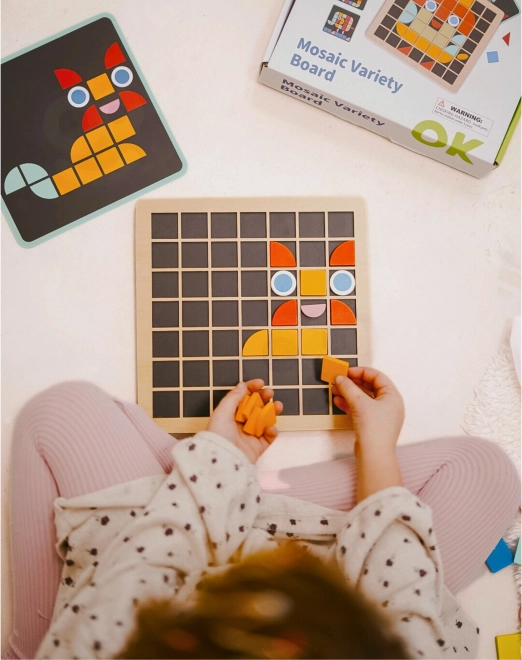 Dřevěná mozaika Tooky Toy Montessori
