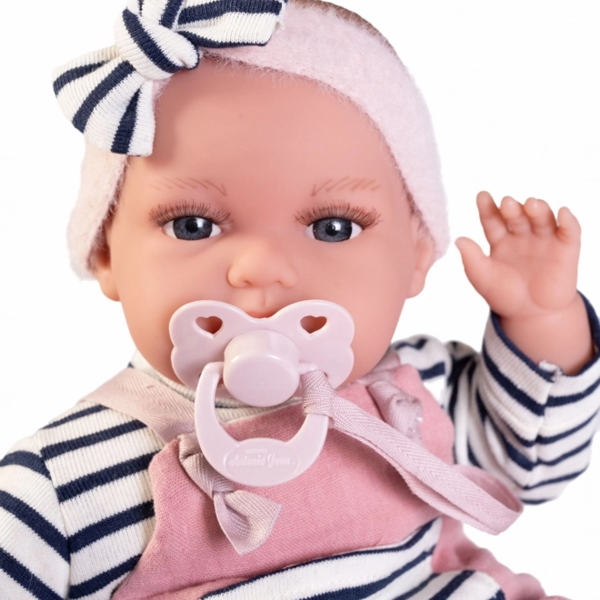 Poupée réaliste bébé Antonio Juan Toneta avec sons et corps en tissu doux - 34 cm