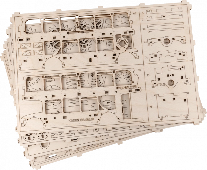 Wooden 3D Puzzle - London Bus