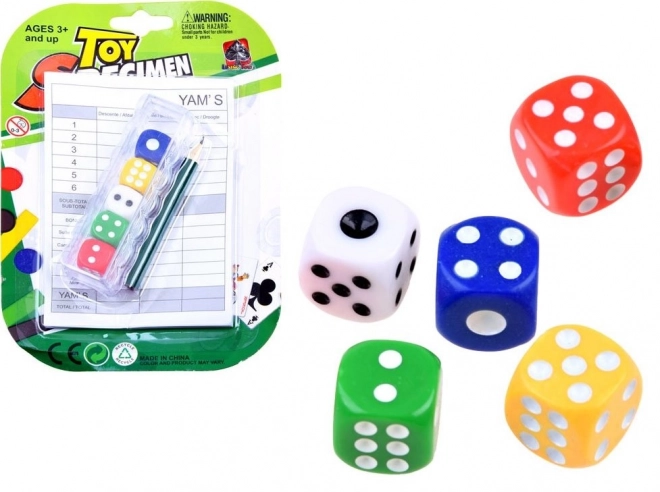 Colorful Dice Set with Note Accessories