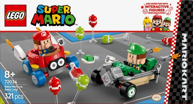 Mario Kart Baby Mario vs Baby Luigi Construction Set