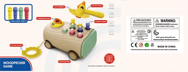 Woodpecker Dexterity Game Pull-Along Stroller for Infants