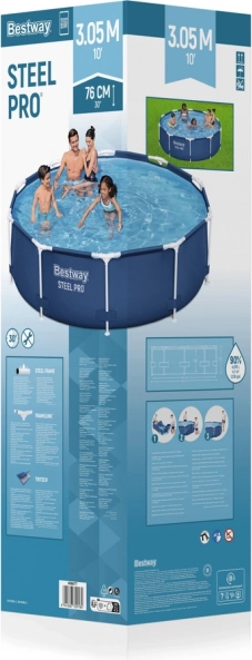 Garden Pool with Frame 306 cm x 76 cm Bestway