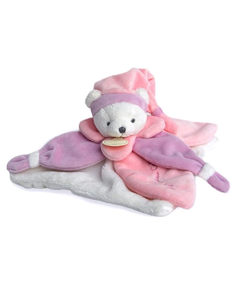 Doudou Gift Set - Plush Pink Bear Snuggle Toy