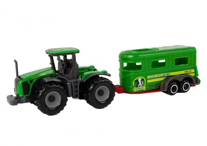 Green Tractor with Trailer