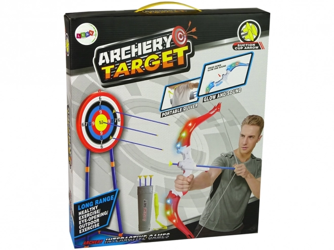 Archery Set with Target Stand and Pistol