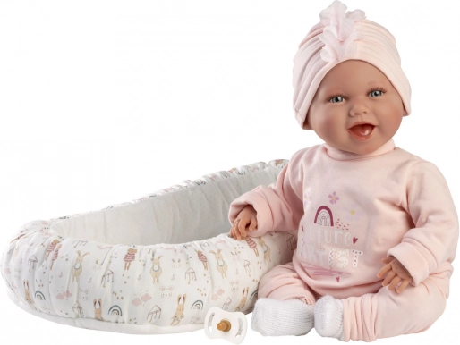 Llorens realistic baby doll with sounds and soft fabric body 42 cm