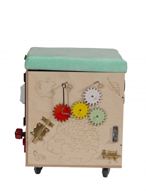 Interactive Activity Cube with Storage for Children