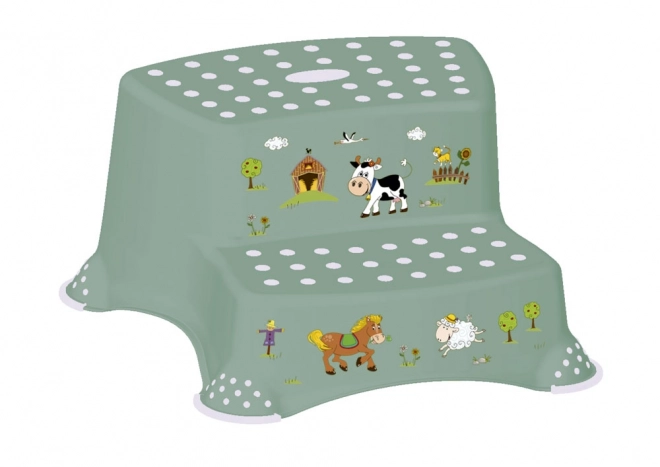 Funny Farm Green Step Stool