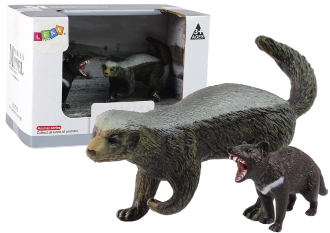 Wild Animal Figurine Set - Honey Badger and Tasmanian Devil