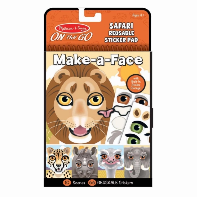 Safari Animal Reusable Stickers