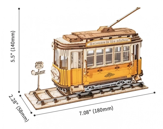 RoboTime Wooden 3D Puzzle Historic Tram