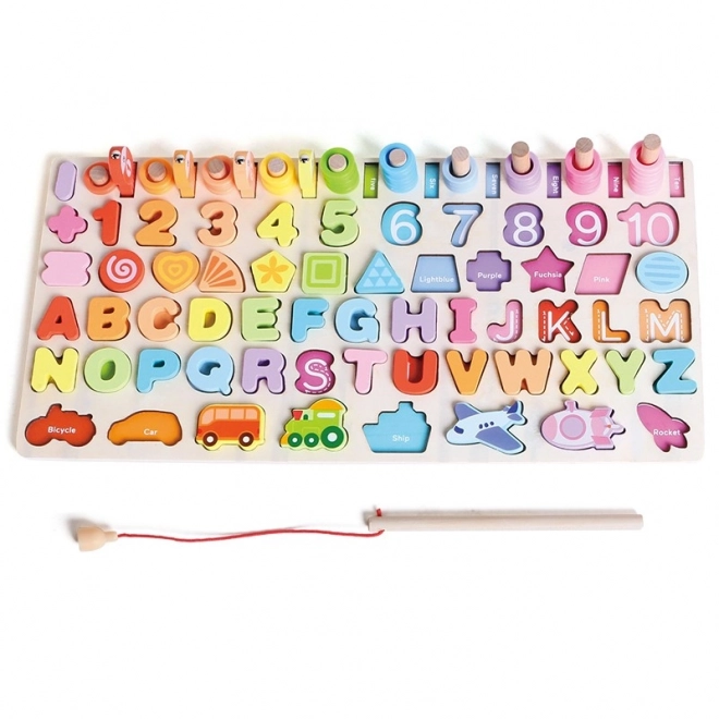 Large Wooden 6-in-1 Multifunctional Insert Puzzle