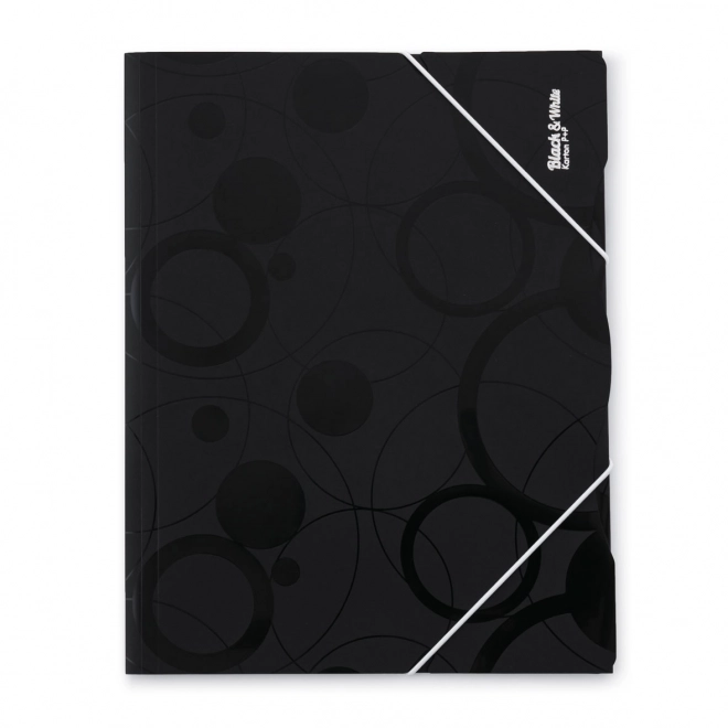 Document folder with elastic A4 black and white