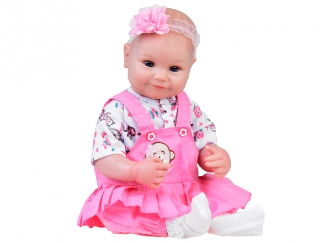 Charming Soft Baby Doll 50 cm with Diaper and Bottle