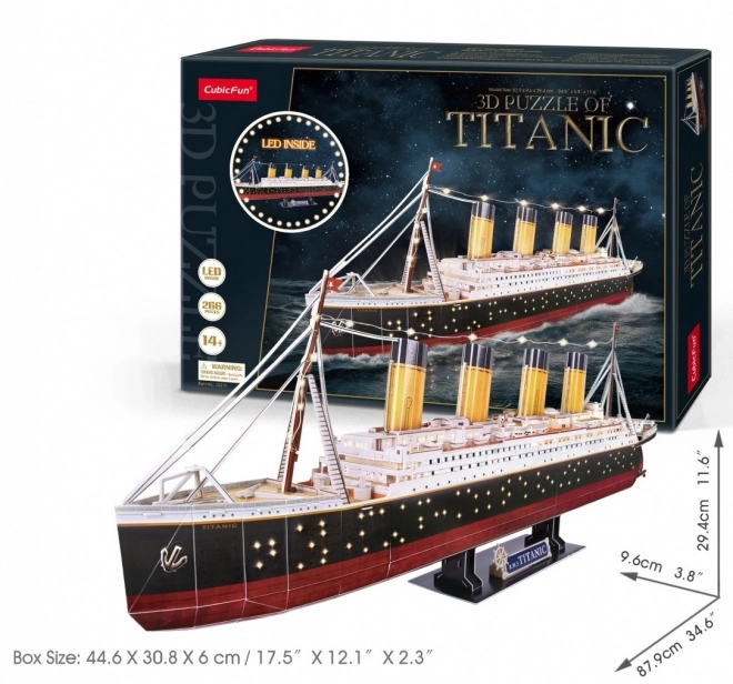 3D Titanic Puzzle with LED Lights