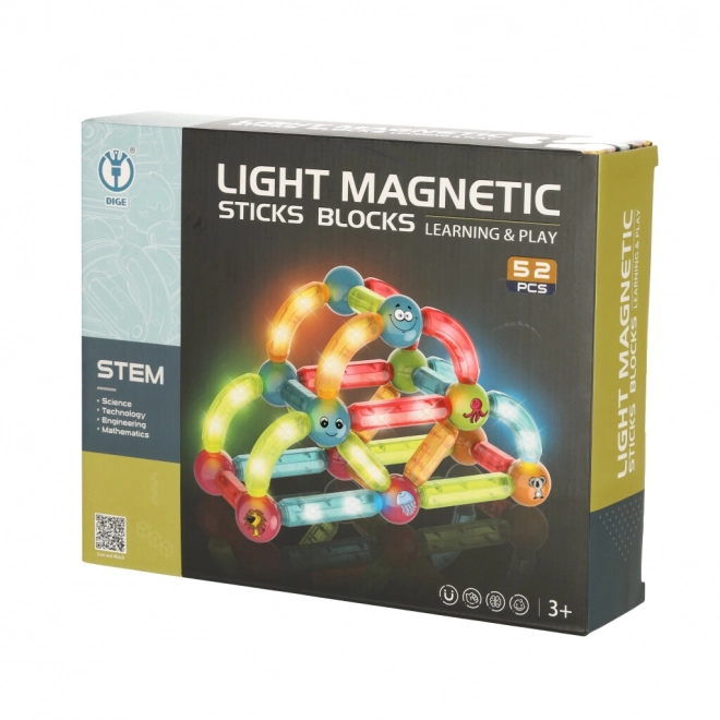 LED Magnetic Blocks for Kids 52 Pieces