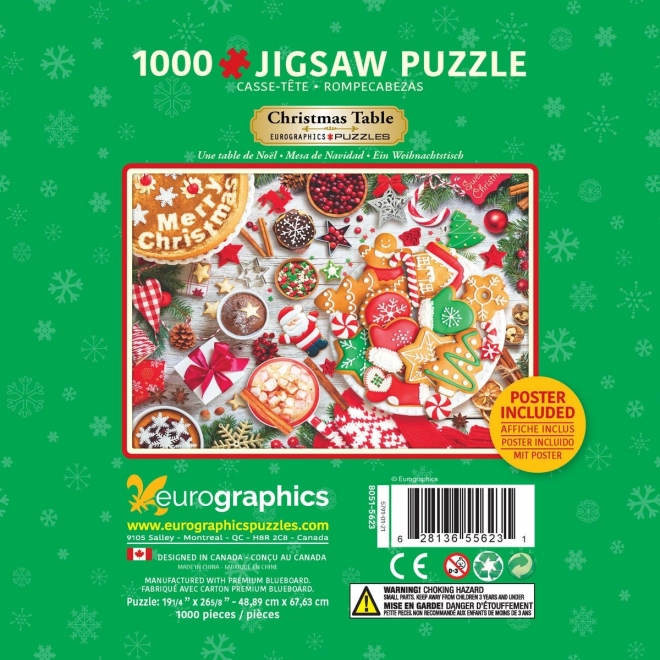 Eurographics Christmas Table Puzzle in Tin Box