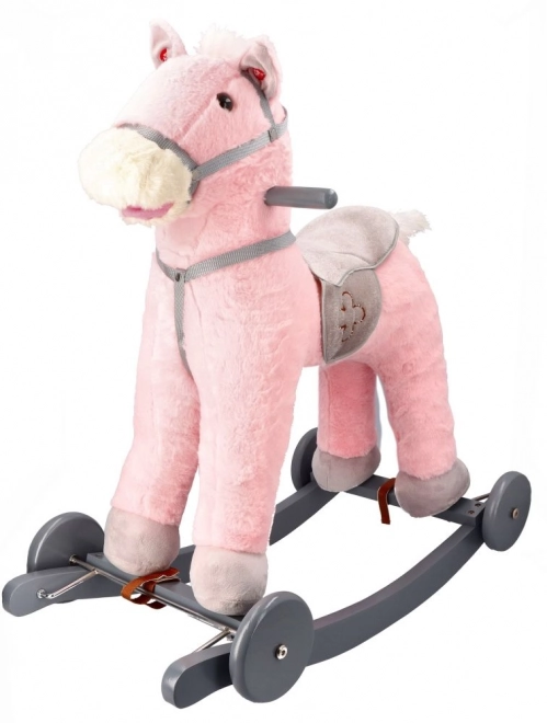 Rocking Horse With Wheels Pink