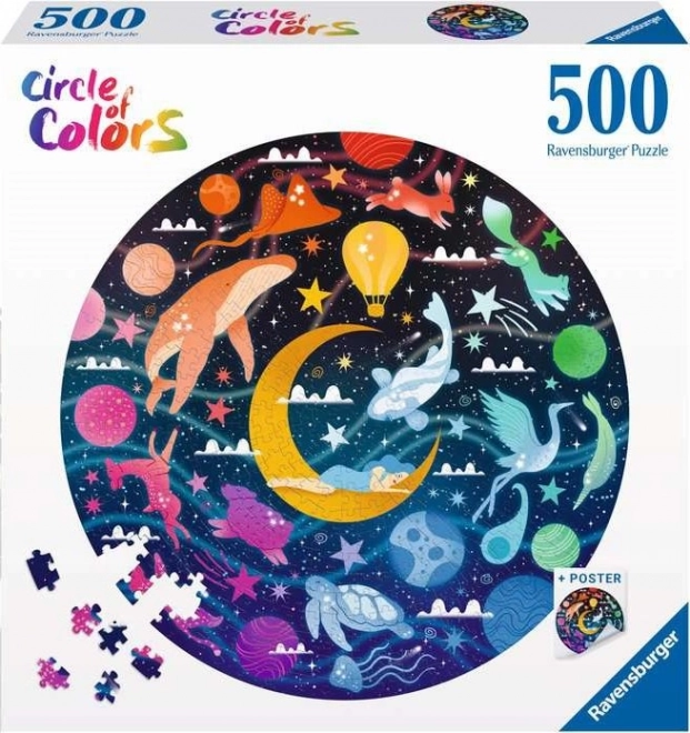 Round Puzzle Circle of Colors: Dreams 500 Pieces