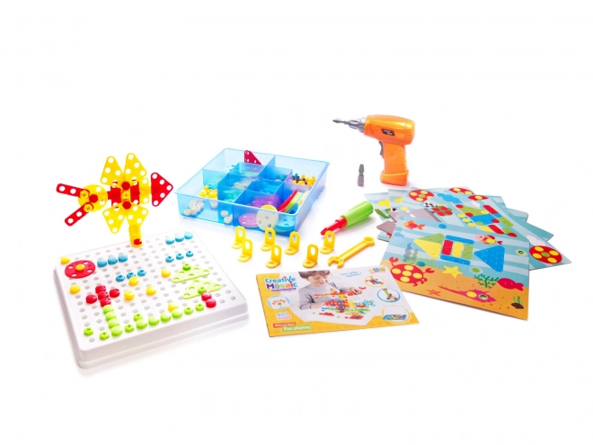 Educational Construction Set with Drill in Case - 261 Pieces