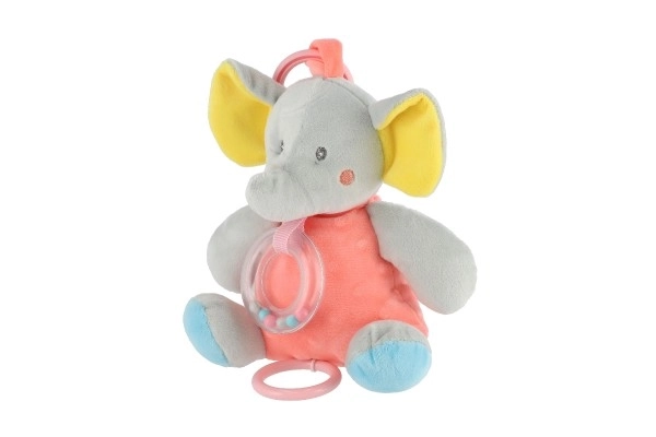 Musical Elephant Peach and Gray 18 cm