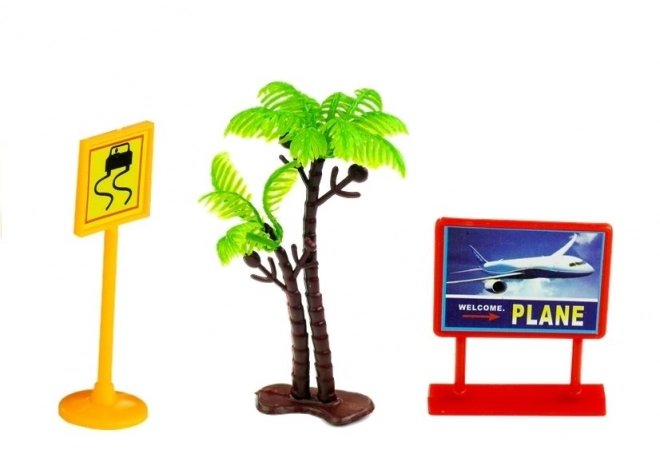 Large 41-piece Airport Playset with Plane and Vehicles