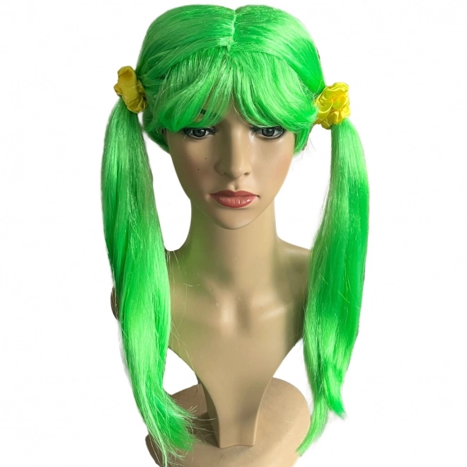 Lollipopz Green Wig – Green with Ponytails