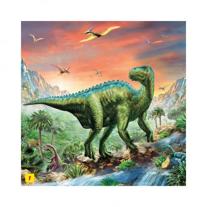 Dinosaur Puzzle with Figurine: Tyrannosaurus Rex 60 Pieces