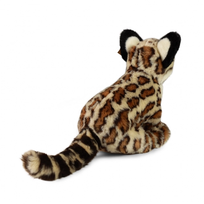 Sitting Plush Ocelot Eco-Friendly 28 cm