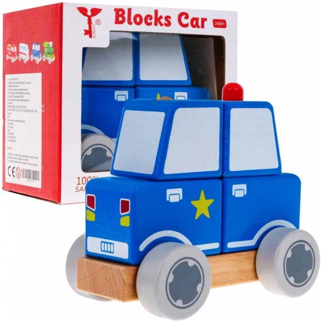 Wooden Police Car Toy