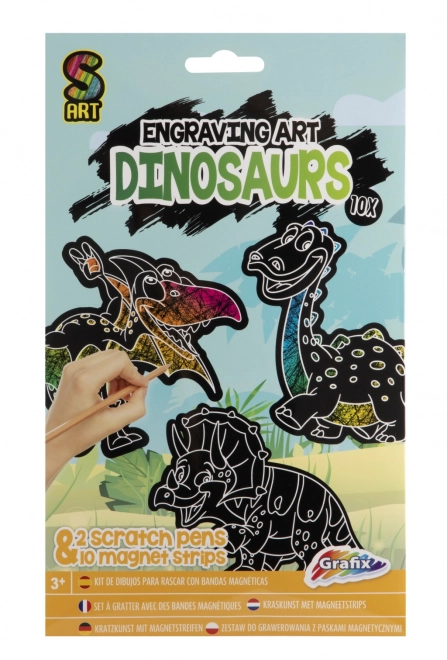 Scratch Art Magnets Fairies and Dinosaurs