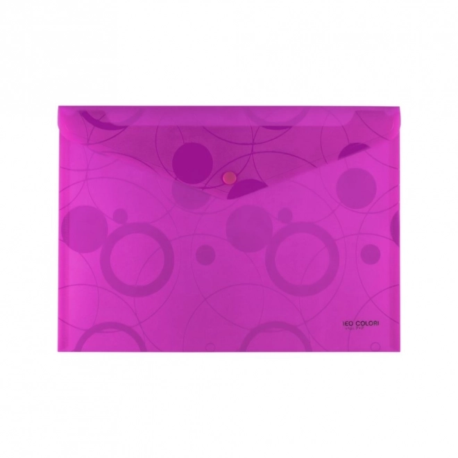 Neo Colori poly envelope with snap closure pink A5