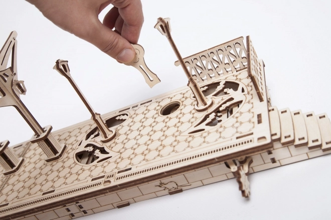 Ugears 3D Wooden Mechanical Puzzle Railway Platform