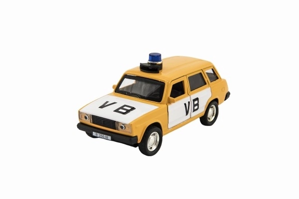 Police Car VB Die-cast/Plastic 12cm Pull-back with Lights and Sound, 2 Variants, 6 pcs in Box