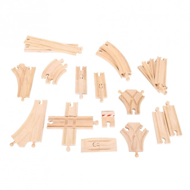 Wooden Railway Track Set