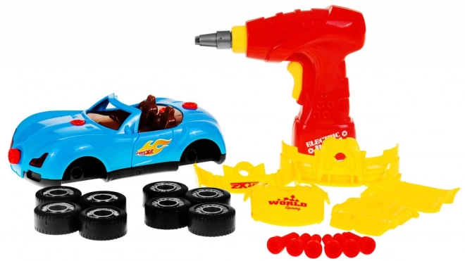 Constructible Racing Car with Drill