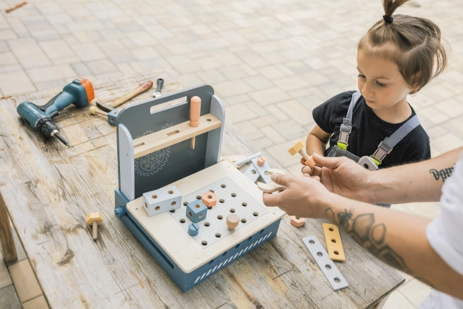 Folding Wooden Workbench for Kids